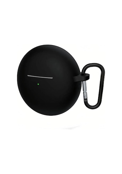 Huawei Freebuds 7i İle Uyumlu Yüksek Kalite Çizilmeye Dayanıklı Koruyucu Yumuşak Silikon Kulaklık Kılıfı Kancalı Fb-7i Siyah
