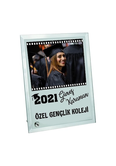 Mezuniyet Hediyesi - Fotoğraf Baskılı Cam Çerçeve