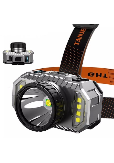 Peakstar Ps-010 800 Lümen Şarjlı Cob Led Usb'li Şarjlı K Gri - Siyah