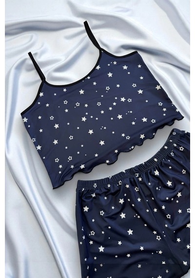Cojans Yıldız Desenli Şortlu Pijama Çok Renkli