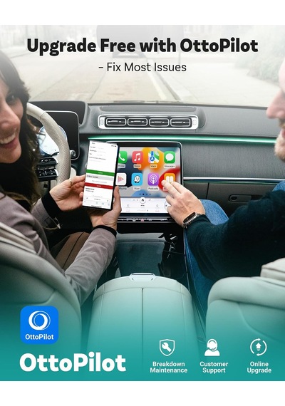 Mini Pico, 2026 Yeniliği 2'in'1 Kablosuz Carplay Ve Android Auto Adaptörü Tek Dokunuşla Cihaz Değişimi, Tak Ve Kullan, Wifi 6 Ve Bluetooth 5.4, İphone Ve Android İçin Otomatik Bağlanır
