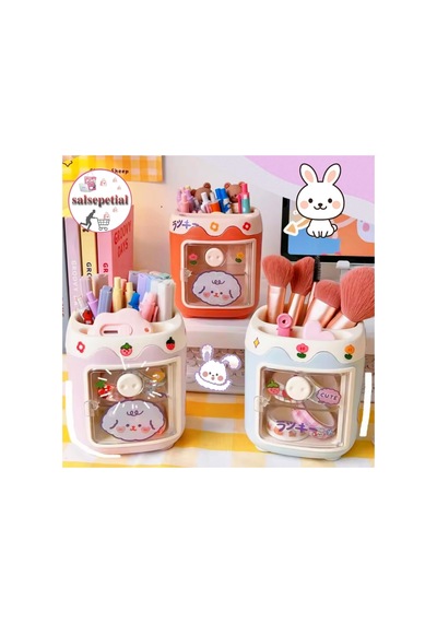 Kawaii Sevimli Kalem Kutusu Masaüstü Kalemlik Kawaii Kapaklı Kalem Kutusu Masa Üstü Organizer Lila Kapaklı