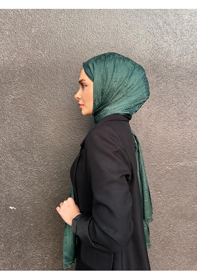 Miorel Scarfs Yeni Sezon Cd Kaşmir İpek Şal 4 Mevsim Fular Silk Scarfs Shawl Hijab Yeşil