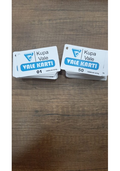 Vale Kartı 25 x 2 Sıra Numaralı 50 Adet
