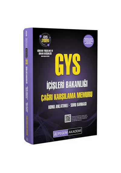 Pegem 2026 Gys İçişleri Bakanlığı Çağrı Karşılama Memuru Konu Anlatımlı Soru Bankası Görevde Yükselme Pegem Akademi Yayınları