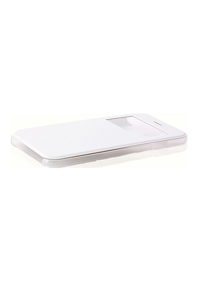 Apple Uyumlu iPhone 6 / 6S Yan Kapaklı Tpu Kılıf Beyaz