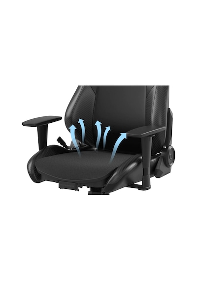 Drifting Seri Soğutucu Jel Köpük Başlığı,basınç Hafifletici Bel Desteği, 3d Ergonomik Kol Dayama Oyu Siyah