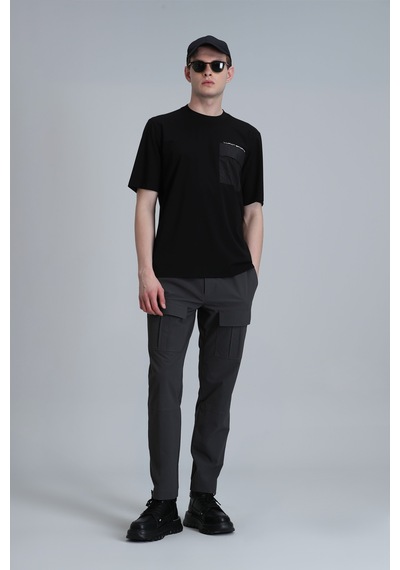 Lufian Lıam Modern Grafik T- Shirt Siyah Siyah 111020209100100 SIYAH