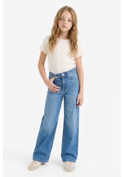 Defacto 90s Wıde Leg Geniş Paça Jean Pantolon Kız Çocuk G4648a826smnm39 Mavi-nm39