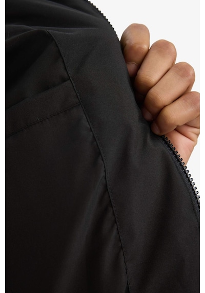 Defacto Defactofit Su Geçirmez Oversize Geniş Kalıp Fermuarlı Rüzgar Geçirmez Mont C6059ax25wnbk81 Siyah