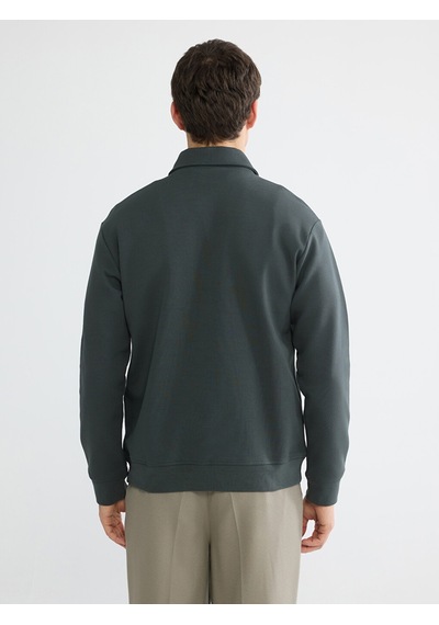 Lcw Vision Antrasit Polo Yaka Erkek Sweatshirt