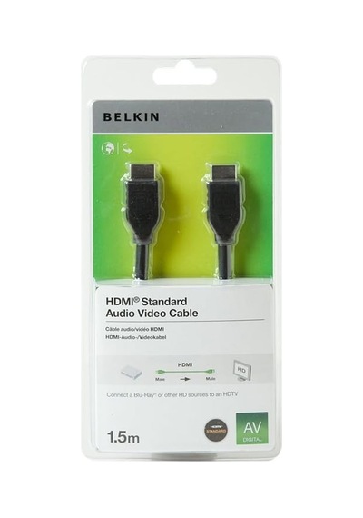 Hızlı Hdmı 1.4 Kablosu, 1.5m 4k, Ultra Hd, 3d , F3y017bt1, 5mblk