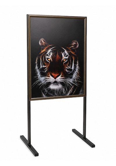 B1 70x100 Cm Bronz Yüksek Alüminyum Tek Taraflı Mobil Kaldırım Reklam Poster Pano