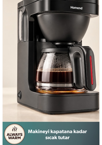 Homend Take 5 Brew 5019h Filtre Kahve Ve Çay Demleme Makinesi Siyah