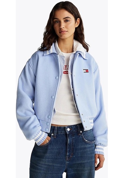 Tommy Hilfiger Tommy Jeans Kadın Mavi Varsity Bomber Ceket Mavi