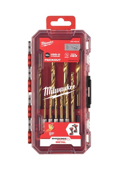 Milwaukee Metal Matkap Ucu Red Hex Girişli Hss-g Tin 10 Parça 4932493865