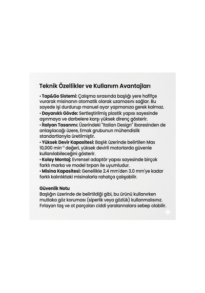 Tırpan Misinası Tap Go Otomatik - 853541173