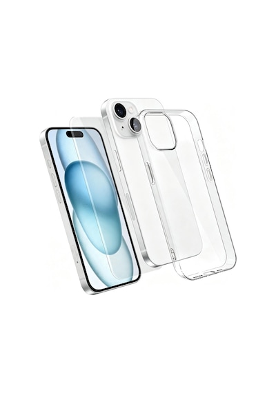 Teleplus Apple iPhone Uyumlu 14 Plus Kılıf Sararmaz Pc Kapak Ve Ekran Koruyucu