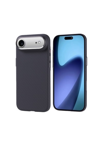Apple iPhone Uyumlu 17 Air Kılıf Ultra İnce Karbon Tasarımlı Ve Magsafeli Cabix Premium Kapak Siyah