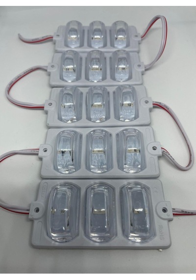 12 Volt Dar Açılı 3'lü Modül Led RGB - 5 Adet