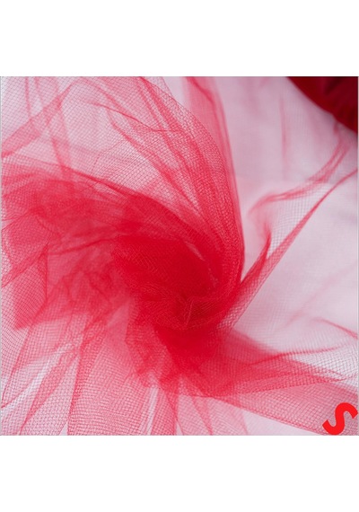 Süsleme Tülü Grek Tül Rulo, 66 Cm X 10 Mt - Kırmızı 0-99