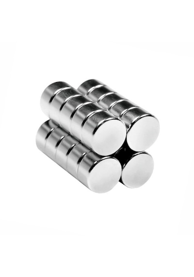 5 Adet Neodyum Mıknatıs Çap 10mm Kalınlık 5mm D10x5 Ndfeb Güçlü Mıknatıs Yuvarlak N014