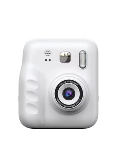 Eğlenceli Baskılı Çocuk Fotoğraf Makinesi Video Çekim 4 Rulo Kağıt 5 Kalem Set