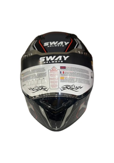 Sway Sw 850 Full Face Kapalı Motosiklet Kaskı Gri - Siyah