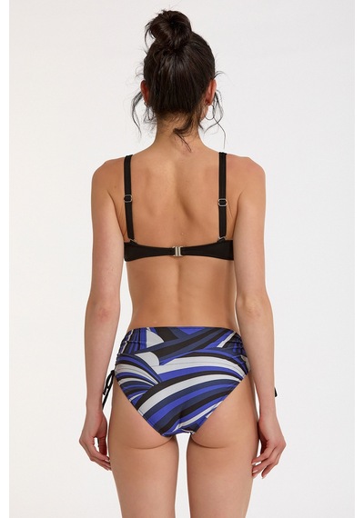 Argento Kadın Siyah Desenli Sabit Kaplı Ayarlanabilir Askılı Yüksek Bel Yanı Ayarlanabilir Bikini Takımı Siyah Desenli Argento Kadın Siyah Desenli Sabit Kaplı Ayarlanabilir Askılı Yüksek Bel Yanı Ayarlanabilir Bikini Takımı Siyah Desenli