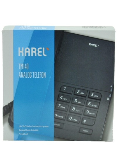 Karel Tm-140 Ekransız Masaüstü Telefon Siyah