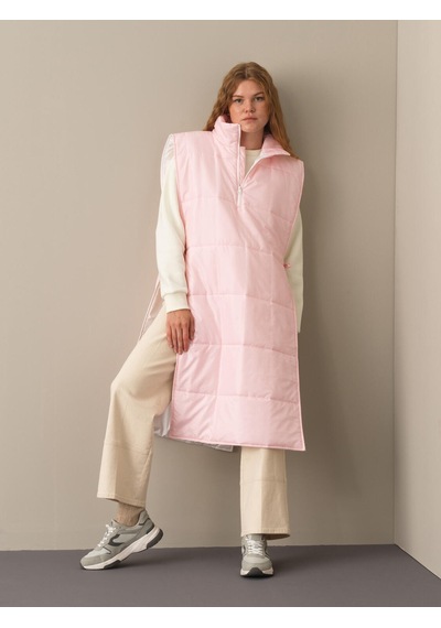 Xint Pembe Regular Fit Dik Yaka Yelek 290391