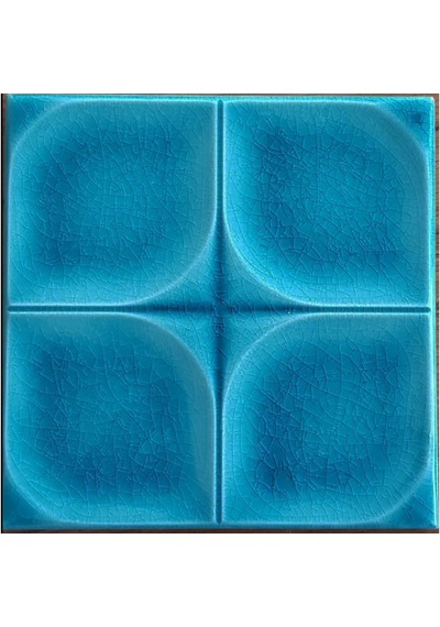 Armada Çini 12.5x12.5 Cm Defakto Turkuaz Model Çini Seramik Karo