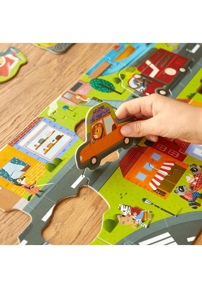 Moritoys Vehicles Adventure - 18 Parça Yapboz, 8 Adet Oynanabilir Araç Ve Dijital Aktiviteler