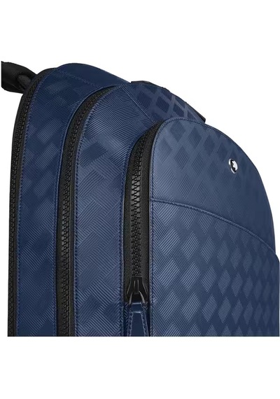 Montblanc Extreme Deri Büyük Boy 3 Bölmeli Sırt Çantası 221134 Lacivert