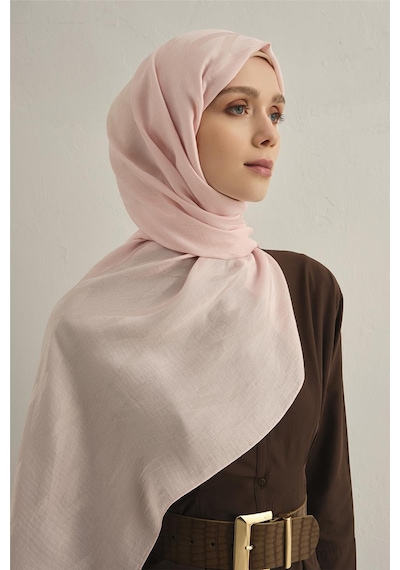Armine Lyocell Naia Zikzak Desen Şal 1- 39 Pembe