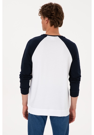 U.S. Polo Assn. Erkek Bisiklet Yaka Regular Fit Lacivert İnce Sweatshirt 50315420-VR033