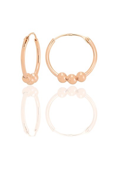 Gümüş Rose 16 Mm İtalyan Toplu Halka Küpe Barcode Rose