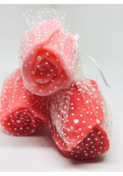 Sabun - Kokulu Süs Sabunu - Gül - 5cm Beyaz sabun