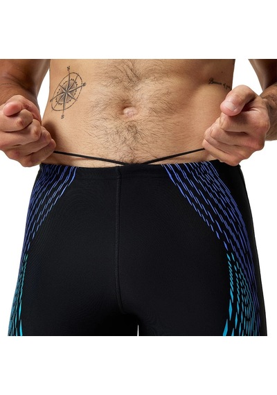 Speedo Duo Logo Print Mid Jam-mer Erkek Mayosu Siyah-mavi Siyah