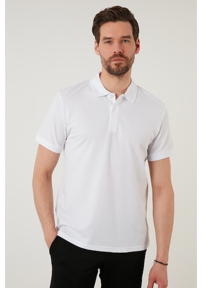 Buratti Regular Fit Pamuklu Düğmeli Erkek Polo Yaka T Shirt 5902326 Beyaz Buratti Regular Fit Pamuklu Düğmeli Erkek Polo Yaka T Shirt 5902326 Beyaz