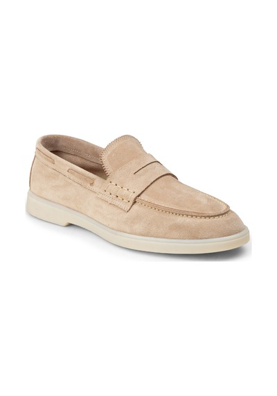 Deery Erkek Hakiki Süet Bej Loafer Ayakkabı - 02028mbejc01