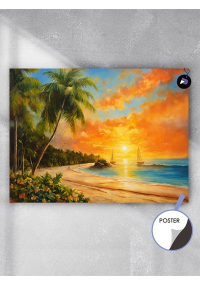 Barbados Adası Poster - Afiş - Dekoratif Duvar Posteri