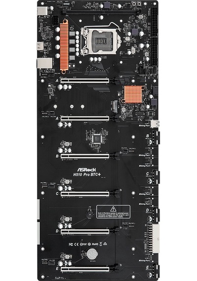 Asrock H510 Pro BTC+ Intel H510 3200 MHz DDR4 Soket 1200 ATX Mining Anakart