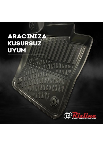 Rizline Citroen Berlingo 2009-2018 Uyumlu 3d Havuzlu Paspas Açık Bej