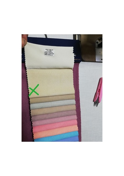 Sık Pileli 1x3 Açık Bej Koyu Krem Rengi Fon Perde Tek Kanat 9240 Bej