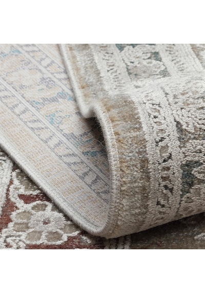 Hoom Rugs Babylon Bbl 02 Rayon Viskon Eskitme Desenli Gri Vintage Salon Halısı Gri