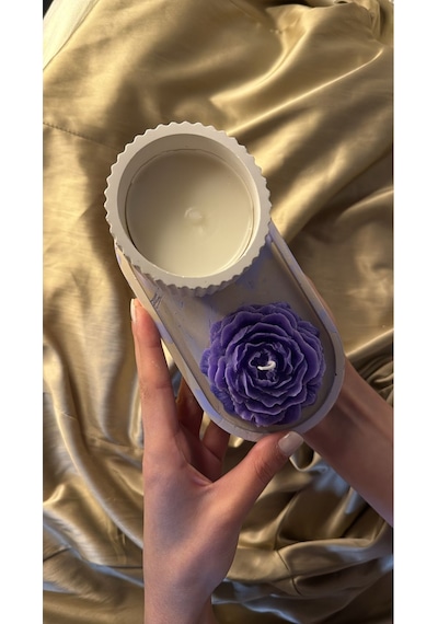 Bernami Vazo Pinterest Mor Şakayık Mumlu Tabaklı Şık Dekoratif Takım Diğer