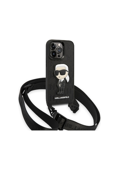 Apple Uyumlu iPhone 14 Pro Kılıf Karl Lagerfeld Boyun Askılı Dizayn Kapak