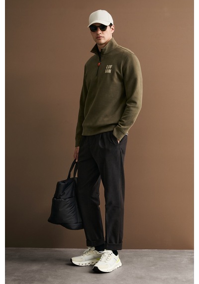 Lufian Chase Erkek Sweatshirt Kahverengi Kahverengi 112030213100400
