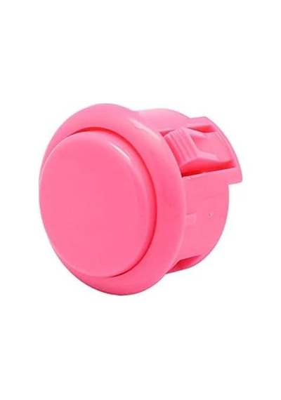 Pembe Arcade Oyuncu Butonu / Basmalı Makine Düğmesi